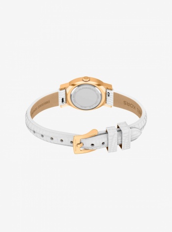 Michael Kors Petite Maude Gold-Tone and Lizard Embossed Leather Watch
