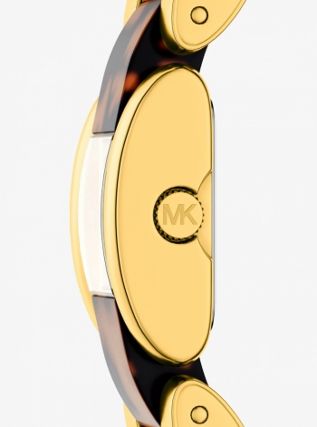 Michael Kors Petite Darrington Gold-Tone and Tortoiseshell Acetate Watch