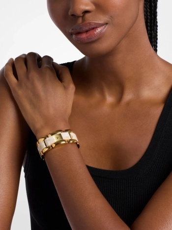 Michael Kors Petite Darrington Gold-Tone and Tortoiseshell Acetate Watch