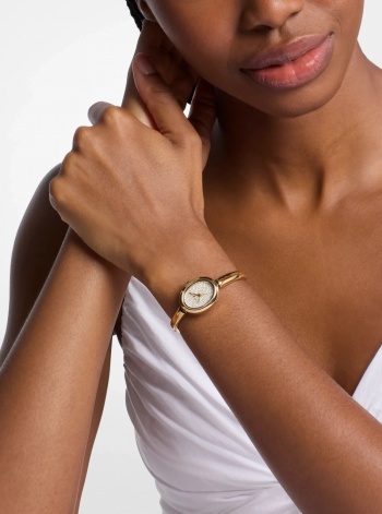 Michael Kors Petite Maude Gold-Tone Bangle Watch