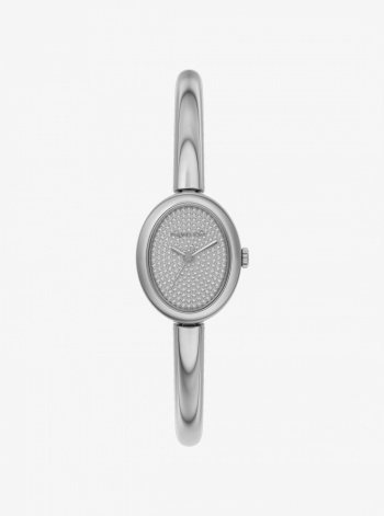 Michael Kors Petite Maude Rose Silver-Tone Bangle Watch