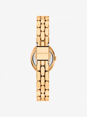 Michael Kors Petite Maude Gold-Tone Watch and Pavé Bangle Jewelry Gift Set