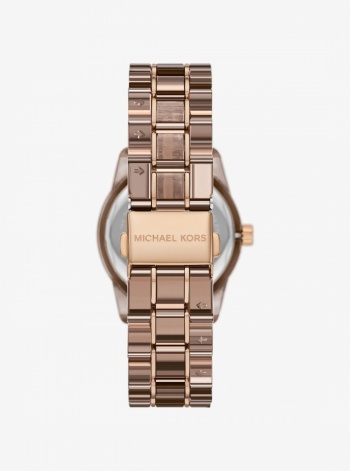 Michael Kors Bryant Pavé Beige Gold-Tone and Acetate Watch