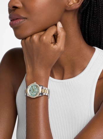 Michael Kors Lexington Pavé Two-Tone Watch