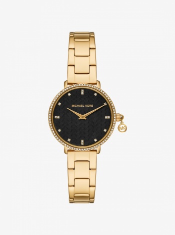 Michael Kors Mini Pyper Pavé Gold-Tone Watch