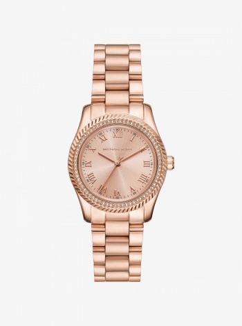 Michael Kors Mini Lexington Pavé Rose Gold-Tone Watch