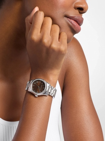 Michael Kors Mini Lexington Silver-Tone Watch
