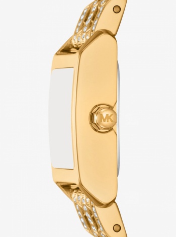 Michael Kors Micro Georgie Pavé Gold-Tone Watch