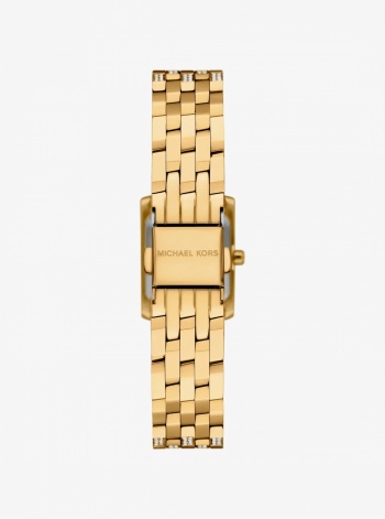 Michael Kors Micro Georgie Pavé Gold-Tone Watch