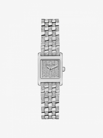 Michael Kors Micro Georgie Pavé Silver-Tone Watch