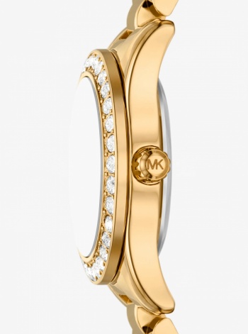 Michael Kors Lexington Brushed Gold-Tone Watch Gift Set