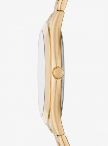 Michael Kors Mens Oversized Aspyn Gold-Tone Watch
