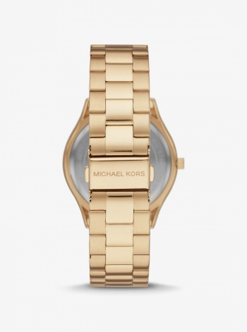 Michael Kors Mens Oversized Aspyn Gold-Tone Watch