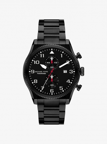 Michael Kors Oversized Panorama Black-Tone Watch