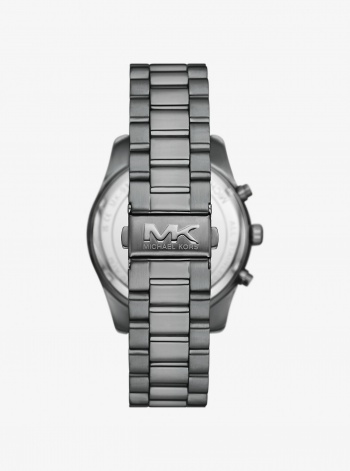 Michael Kors Oversized Lexington Gunmetal Watch and Bracelet Gift Set