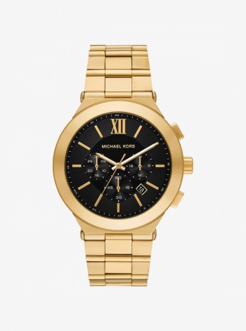 Michael Kors Mens Oversized Billie Gold-Tone Watch