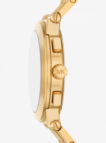 Michael Kors Mens Oversized Billie Gold-Tone Watch