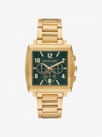 Michael Kors Mens Oversized Rhys Gold-Tone Watch