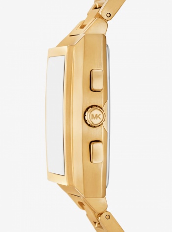 Michael Kors Mens Oversized Rhys Gold-Tone Watch