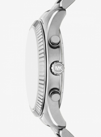 Michael Kors Mens Oversized Lexington Silver-Tone Watch