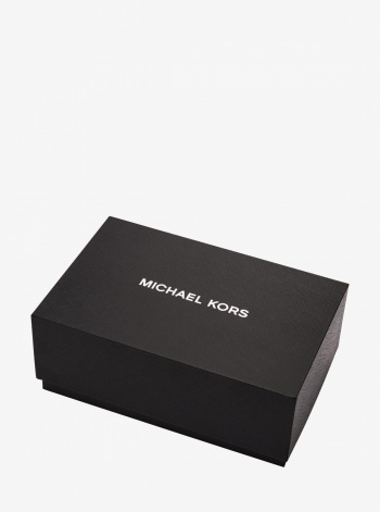 Michael Kors Oversized Lexington Gold-Tone Watch and Crocodile Embossed Leather Card Case Gift Set