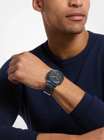 Michael Kors Oversized Prescott Blue-Tone Watch