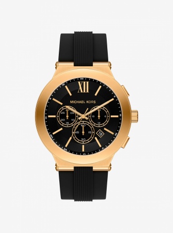 Michael Kors Oversized Billie Gold-Tone and Silicone Watch