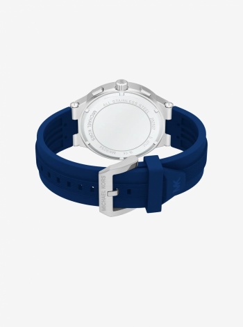 Michael Kors Oversized Billie Silver-Tone and Silicone Watch