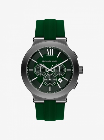 Michael Kors Oversized Billie Gunmetal and Silicone Watch