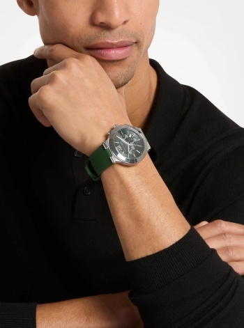 Michael Kors Oversized Billie Gunmetal and Silicone Watch