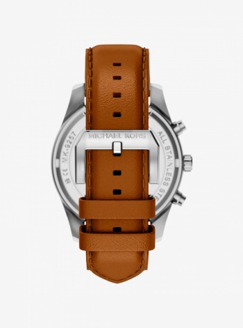 Michael Kors Oversized Lexington Two-Tone and Leather Watch