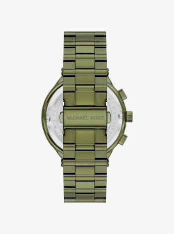 Michael Kors Mens Oversized Billie Green-Tone Watch