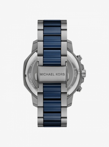 Michael Kors Mens Oversized Prescott Gunmetal and Ceramic Watch