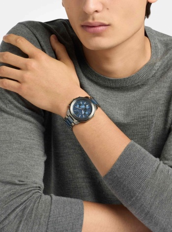 Michael Kors Mens Oversized Prescott Gunmetal and Ceramic Watch