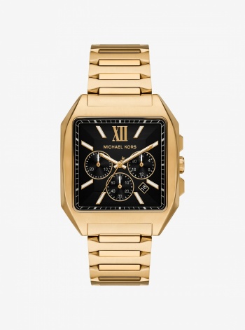 Michael Kors Hayes Oversized Gold-Tone Sport Watch