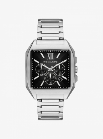 Michael Kors Hayes Oversized Silver-Tone Sport Watch