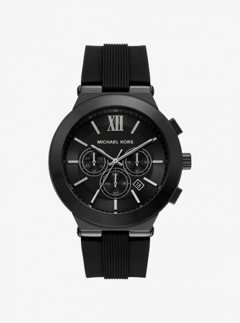 Michael Kors Oversized Billie Black-Tone and Silicone Watch