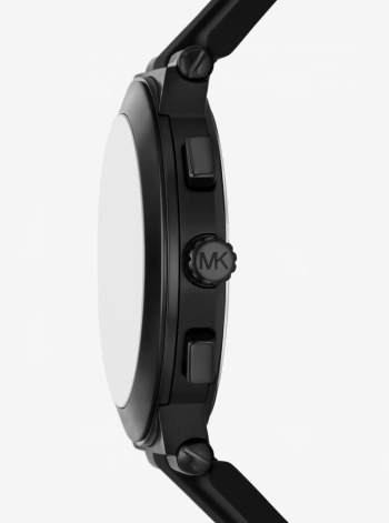 Michael Kors Oversized Billie Black-Tone and Silicone Watch