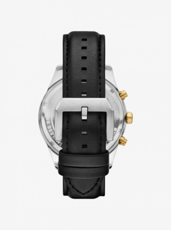 Michael Kors Oversized Lexington Two-Tone and Leather Watch