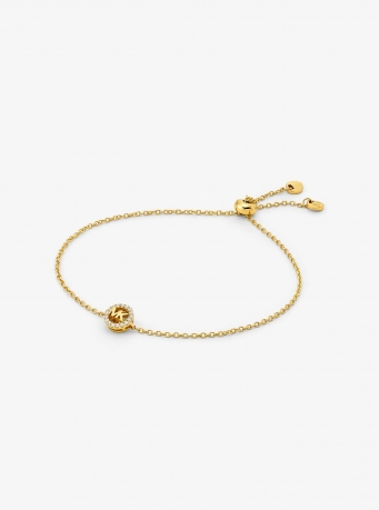 Michael Kors Fulton Precious Metal-Plated Sterling Silver Slider Bracelet