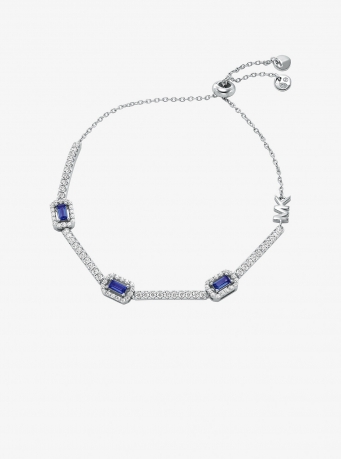 Michael Kors Precious Metal-Plated Sterling Silver Pavé Halo Slider Bracelet