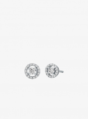 Michael Kors Precious Metal-Plated Sterling Silver Pavé Halo Stud Earrings