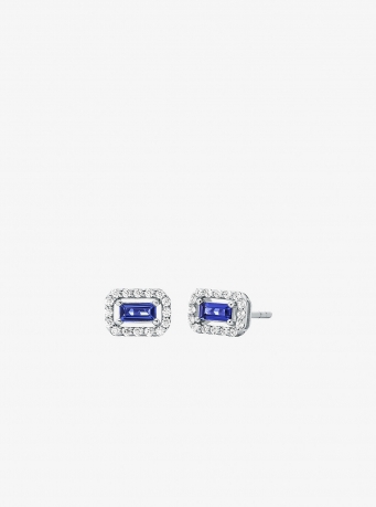 Michael Kors Precious Metal-Plated Sterling Silver Pavé Halo Stud Earrings