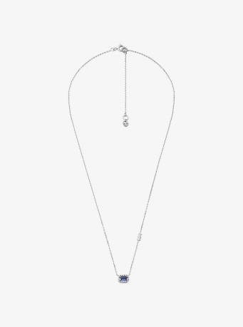 Michael Kors Precious Metal-Plated Sterling Silver Pavé Halo Necklace