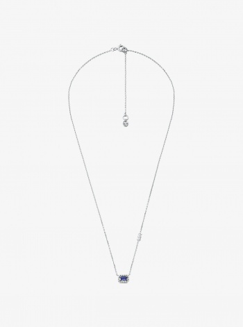 Michael Kors Precious Metal-Plated Sterling Silver Pavé Halo Necklace