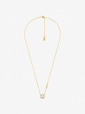 Michael Kors Precious Metal-Plated Sterling Silver Pavé Necklace