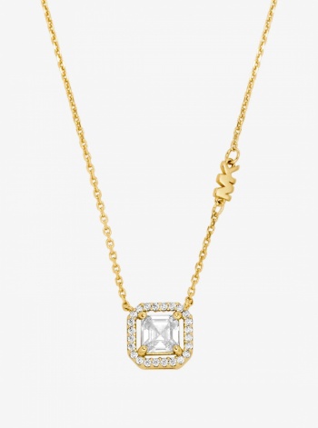 Michael Kors Precious Metal-Plated Sterling Silver Pavé Necklace