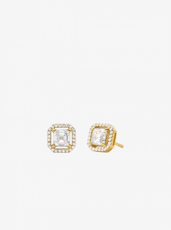 Michael Kors Precious Metal-Plated Sterling Silver Pavé Stud Earrings
