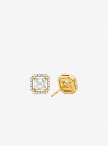Michael Kors Precious Metal-Plated Sterling Silver Pavé Stud Earrings