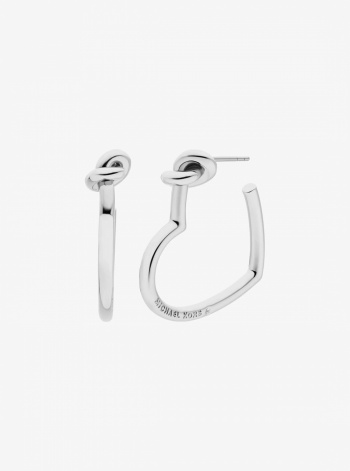 Knotted Heart Hoop Earrings